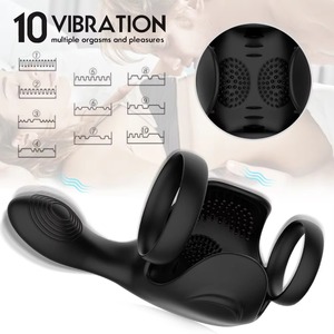Vibratore Prostatico per <span class=keywords><strong>Uomo</strong></span> in Silicone, Anello Ritardante per Massaggio e Masturbazione Maschile, Dispositivo per Allenamento e Divertimento Adulti - Product Image 2