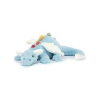 Peluche Dinosaure Mignon Jelly Cat, Couverture Douce avec Doublure en Maille et Détails Brodés pour Enfants et Adultes