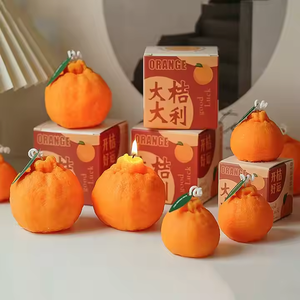 Velas Aromáticas de Cera de Soya con Aroma a Naranja, Modernas, Hechas a Mano, con Forma de Fruta Artificial, Regalos de Navidad de Color Naranja, Venta al Por Mayor - Product Image 6