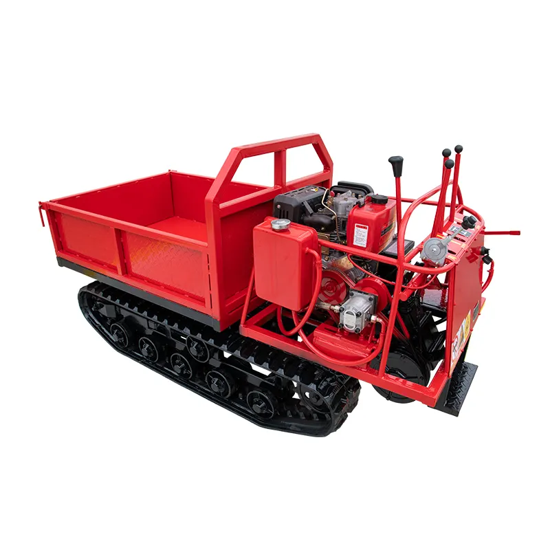 tracked vehicle self-unloading Walking Tractor Operate crawler chassis YSC21090 Transport Car Site Dumpers
