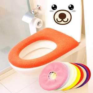 Couvre-siège de toilette portable en forme de O, couleur bonbon, pour petits articles de Yiwu, couvre-siège de toilette universel rond, chauffe-siège de toilette - Product Image 2