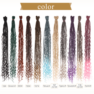 AliLeader 24" 5 Strands Hip-Hop Boho <strong>Box</strong> <strong>Braids</strong> Synthetic Double Ended <strong>Dreadlocks</strong> Crochet Locs Hair Extensions with Curly Ends - Product Image 2