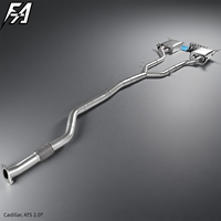 Système d'échappement haute performance Cat-back adapté pour Cadillac ATS 2.0T, avec sections intermédiaire et arrière à soupape électronique