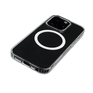 Nouvelle tendance Transparent Sans Fil De Charge Téléphone Cas Tpu Magnétique Téléphone Cas pour iPhone 12 13 14 15