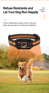 Notifications de limites de vibrations sonores Clôture pour chien sans fil rechargeable GPS Collier antichoc pour animaux de compagnie Clôture électronique - Product Image 6