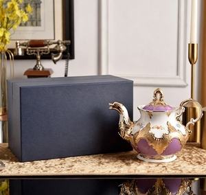 Premium Green Gold Trim Floral Bone China Teapot Ornate Baroque Style Porcelain Tea Pot For Tea Party - Product Image 3