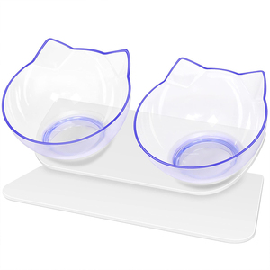 Cuencos <span class=keywords><strong>de</strong></span> lujo para mascotas, cuencos dobles con soporte, precio económico - Product Image 4