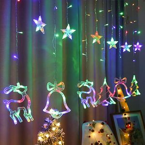 100LED 8 chế độ bóng Sao Mặt Trăng Rèm đèn ký túc xá ramadan ánh sáng cho lễ hội phòng giáng sinh trang trí <span class=keywords><strong>LED</strong></span> Curtain Lights - Product Image 1