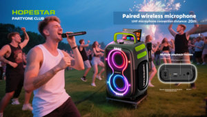 Enceinte portable sans fil Hopestar Partyone <span class=keywords><strong>Club</strong></span> 650W haute puissance avec subwoofer RGB pour extérieur, home cinéma, DJ et téléphone portable - Product Image 2