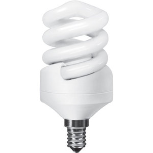 E14 <b>Thin</b> Spiral EXTRA MINI SUPREME 15W 2700K 878lm Energy Saving LED/CFL Fluorescent Lamp with B22/E27 Base - Product Image 1