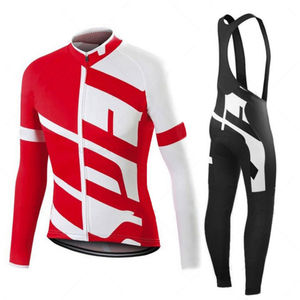 Completo Invernale da <span class=keywords><strong>Ciclismo</strong></span> per <span class=keywords><strong>Uomo</strong></span> Maglia a Maniche Lunghe da <span class=keywords><strong>Ciclismo</strong></span> Abbigliamento per Bici da Esterno e Mountain Bike con Salopette Imbottita - Product Image 2