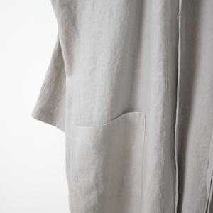 Qualità di lusso all'ingrosso plus size abiti leggeri al ginocchio per le donne abito di lino <span class=keywords><strong>bianco</strong></span> 100% <span class=keywords><strong>kimono</strong></span> di lino - Product Image 6