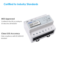 Eastron SDM530Y Medidor de Energía Bidireccional de Alta Precisión, Alarma de Energía Lo-Lo, Clase 0, con Software EEM, 2, 2, 1, 2