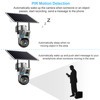 Caméra Solaire PTZ Professionnelle V380 Pro Double Objectif, Alimentation Solaire sur Batterie, Connectivité Carte SIM 4G & Wi-Fi, Détection PIR Intelligente