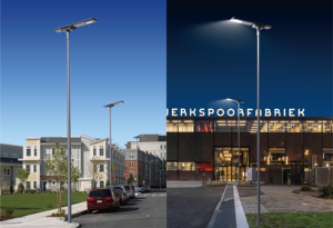 Tự động điều chỉnh nhiệt độ màu năng lượng mặt trời ánh sáng đường phố IP65 không thấm nước mưa cảm biến Chim-bằng chứng Thiết kế ngoài trời chiếu sáng đường - Product Image 3