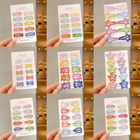 Barrettes à cheveux pour enfants, motif étoile simple en cristal et pois, accessoires mignons pour franges et cheveux latéraux de bébé fille, nouveau style 2026