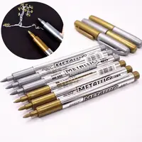 Wholesale DIY Metal Paint Marker Pens Gold And Silver 1.5mm Marker Craftwork Pen für glas wein fenster