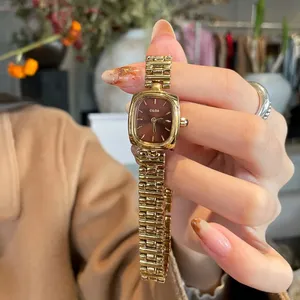 Reloj CILOA de Alta Calidad para Mujer, Retro, Dorado, Redondo, Personalizable, de Cuarzo, Resistente al Agua, Pequeño - Product Image 4