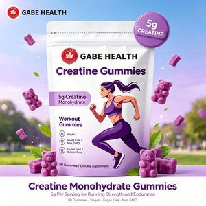 Gummies de créatine monohydrate à marque privée OEM, 90 unités, véganes, pour la force musculaire, la puissance et la récupération, sachet pour athlètes, personnalisables - Product Image 1
