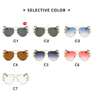 نظارات شمسية طيران بتصميم على شكل فهد بحافة مقطعة للبيع بالجملة بسعر رخيص نظارات شمسية ريترو للنساء والرجال بعدسة مزدوجة نظارات شمسية للطيارين Gafas de sol - Product Image 6