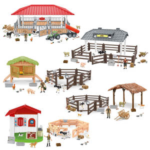 子供のための人間の家禽家牛馬フェンスプラスチック農業シミュレーターおもちゃ - Product Image 1
