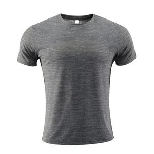 T-shirt pour homme à col rond et ourlet arrondi, de haute qualité, coupe musclée, ajustée, manches personnalisées, logo vierge, t-shirts sans couture pour homme - Product Image 6
