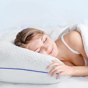 Penjualan terlaris bantal tempat tidur dengan penutup berongga dapat dicuci leher bepergian dukungan robek bantal busa memori - Product Image 6