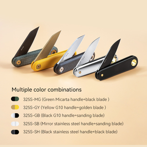 Navaja de Bolsillo de Estilo Tradicional <span class=keywords><strong>Sanrenmu</strong></span>, Superventas, Hoja de 38 mm con Mango de Micarta de Alta Calidad, Cuchillo para Abrir Cajas Express - Product Image 3