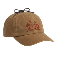 Casquette de baseball unisexe réglable style Dad Hat, 6 panneaux, en cuir WesternCowboy Oxford avec patch, effet vieilli et délavé, modèle sportif vintage 2026