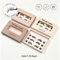 Cils pré-collés imperméables effet manga volumineux à poser, tailles personnalisées, boucles, emballage magnétique marque privée