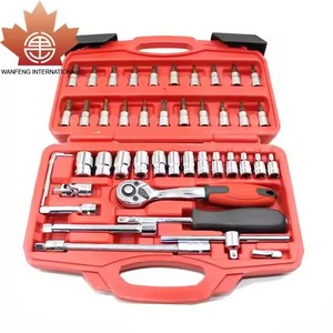 באיכות גבוהה 46 pc 1/4in 6mm כונן שקע כלי סט שלם עם מפתח ברגים ratchet עבור תיקונים לרכב בבית - Product Image 2