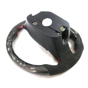 Cubierta de <span class=keywords><strong>Volante</strong></span> OEM de Fibra de Carbono y Gamuza, Diseño de Base Plana para Raptor F150 Ranger, Resistente al Calor y a los Impactos - Product Image 5