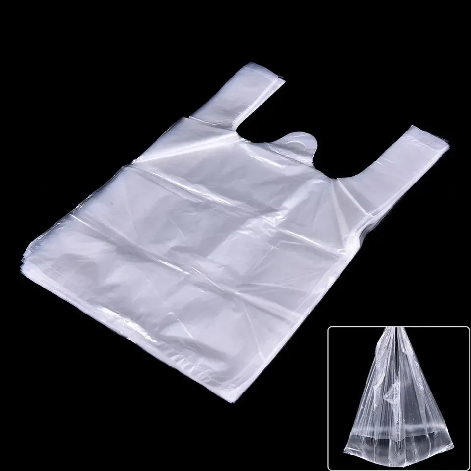 Toptan polietilen Compostable gıda çantası tek kullanımlık plastik torba özelleştirilmiş gömlek torba