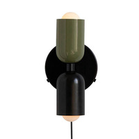 Applique murale LED en fer couleur crème à double tête pour chambres, salons, chambres parentales, escaliers – Lampe en verre moderne et élégante
