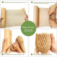 Papier d'emballage écologique en nid d'abeille Papier kraft en nid d'abeille 100% Emballage compostable biodégradable recyclable Couverture en nid d'abeille