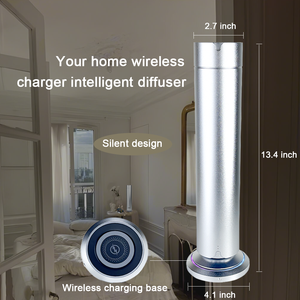 Diffuseur d'arômes intelligent sans eau en alliage d'aluminium, cylindrique, à chargement sans fil, rechargeable, compatible français, pour utilisation sur table, garantie 1 an - Product Image 6