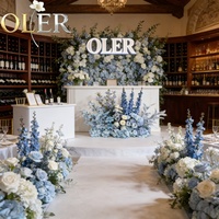 Guirlande de fleurs artificielles OLER Orchidée Blanche, toucher réel, installation facile, pour allée de mariage et décoration de table