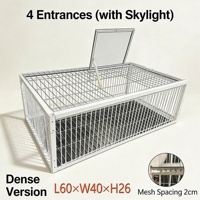 Cage à pigeons d'extérieur pratique, légère et durable avec porte à chariot unidirectionnelle et entrée automatique