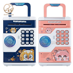 Reconocimiento de huellas dactilares Cajero Automático portátil <span class=keywords><strong>hucha</strong></span> contraseña rollo dinero música seguro <span class=keywords><strong>gatito</strong></span> Animal <span class=keywords><strong>hucha</strong></span> juguete educativo - Product Image 1