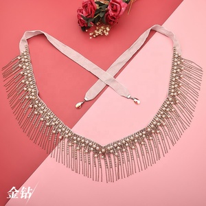 SHE DANCES <span class=keywords><strong>Accessoires</strong></span> de <span class=keywords><strong>danse</strong></span> du ventre <span class=keywords><strong>orientale</strong></span> Super Bling strass perle frange taille chaîne ceintures pour adultes danseurs du ventre - Product Image 2