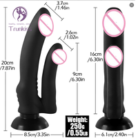 Consolador vibrador de doble cabeza de alta calidad, producto para adultos, Material de silicona, vibración multifrecuencia, juguete sexual femenino, consolador eléctrico