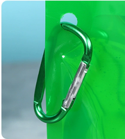 Sac à eau pliable en PE respectueux de l'environnement avec impression de logo pour les sports de plein air, l'alpinisme, les pique-niques portables