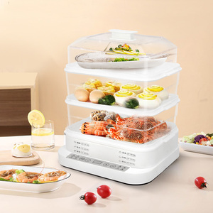 Thực phẩm điện hấp đa chức năng hấp điện với hơi nước nhanh, Surround sưởi ấm hẹn giờ và công suất lớn - Product Image 1