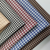Vente en gros de tissu en similicuir imprimé pied de poule en PVC pour sac décoratif, tapis de table coque de téléphone, couverture de canapé, projets d'artisanat