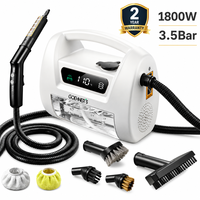 Nettoyeur Vapeur Tout-en-un Sans Ébullition pour Maison et Voiture, Nettoyage Multi-surfaces, Vapeur Rapide en 20s, Réservoir d'Eau 1,6L, Nettoyeur Vapeur PWM