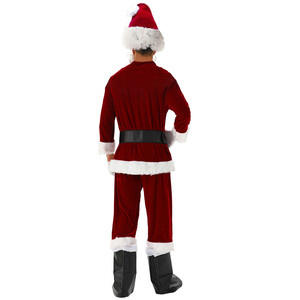Costume de Père Noël Adulte pour la Danse Vêtements Habits Robe Chapeau de Père Noël Décorations de Noël Cadeaux - Product Image 3