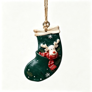 Decorazione <span class=keywords><strong>Natalizia</strong></span> Vintage in Resina, <span class=keywords><strong>Casetta</strong></span> di Pan di Zenzero con Statuetta di Volpe, Ornamento da Appendere all'Albero, Regalo Natalizio - Product Image 2