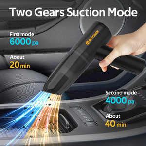 <span class=keywords><strong>Aspirateur</strong></span> de Voiture Intelligent Portable Haute Puissance 6000 Pa, Forte <span class=keywords><strong>Aspiration</strong></span>, Sans Fil, Rechargeable, Double Filtre - Product Image 4