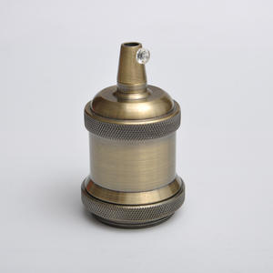 Горячая распродажа винтажная металлическая крышка E26 <span class=keywords><strong>E27</strong></span> винтовая розетка держатель лампы промышленный стиль подвесной светильник фитинг - Product Image 2