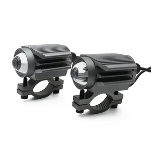 Faros ไฟหน้าตัดหมอก LED รถจักรยานยนต์สีขาวสีเหลืองไฟหน้าขนาดเล็กสองสี